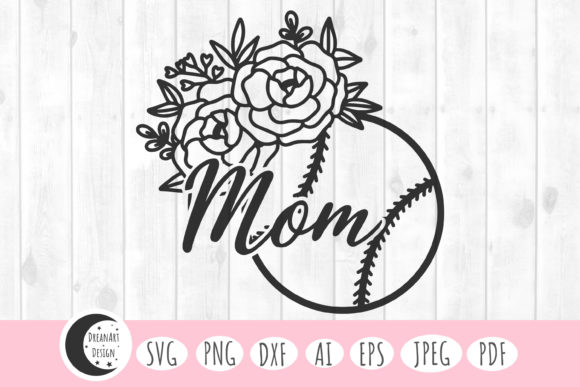 Baseball Mom Svg, Graphics & Crafts