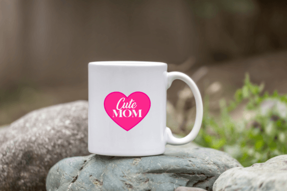 Cute Mom SVG Vector Design for Graphics and Crafts