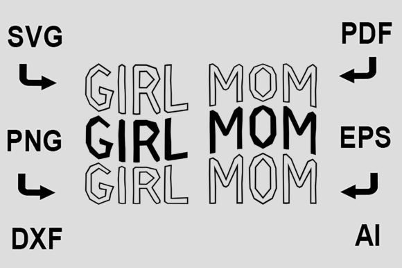 Girl Mom SVG T-Shirt Design: Graphics and Crafts in Action