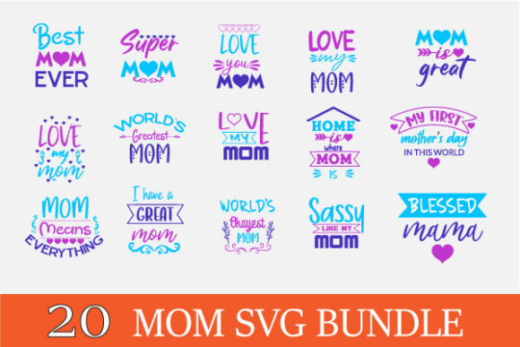Mom Svg Bundle Color