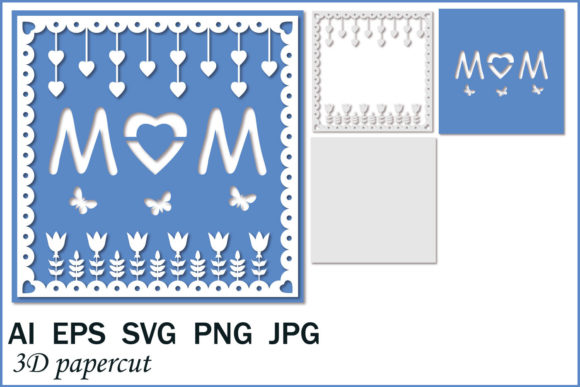 Mom SVG Cut File, Shadow Box Graphics