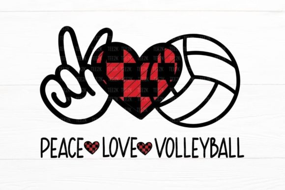 Peace Love Volleyball Sports Mom SVG for Graphics and Crafts